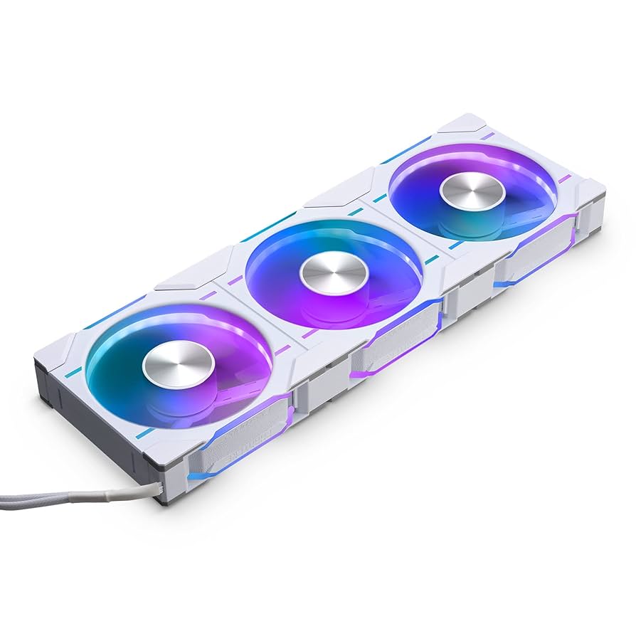 PHANTEKS D30-120 D-RGBホワイトファン3個セット　正転① Phanteks D30-120 D-RGB Fan