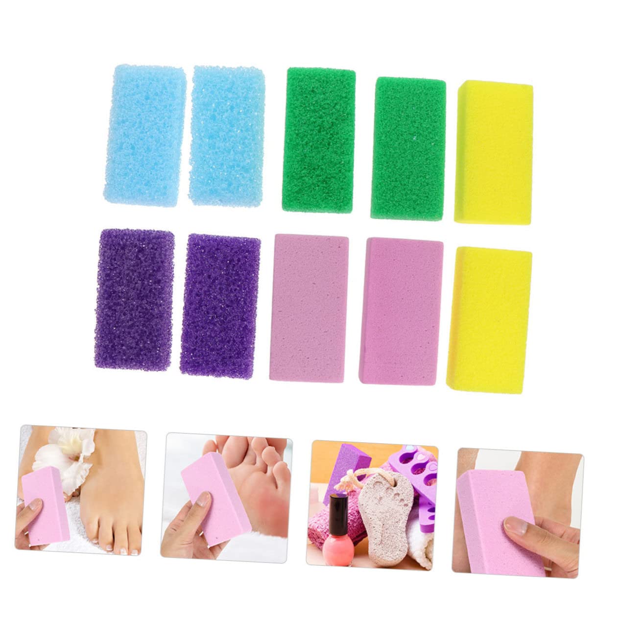 Healeved 45pezzi Pietre Per Pedicure Pu Colorate Rimozione Della Morta Strumenti Per La Dei Piedi Massaggio e Scrub Per Talloni Screpolati e Secca