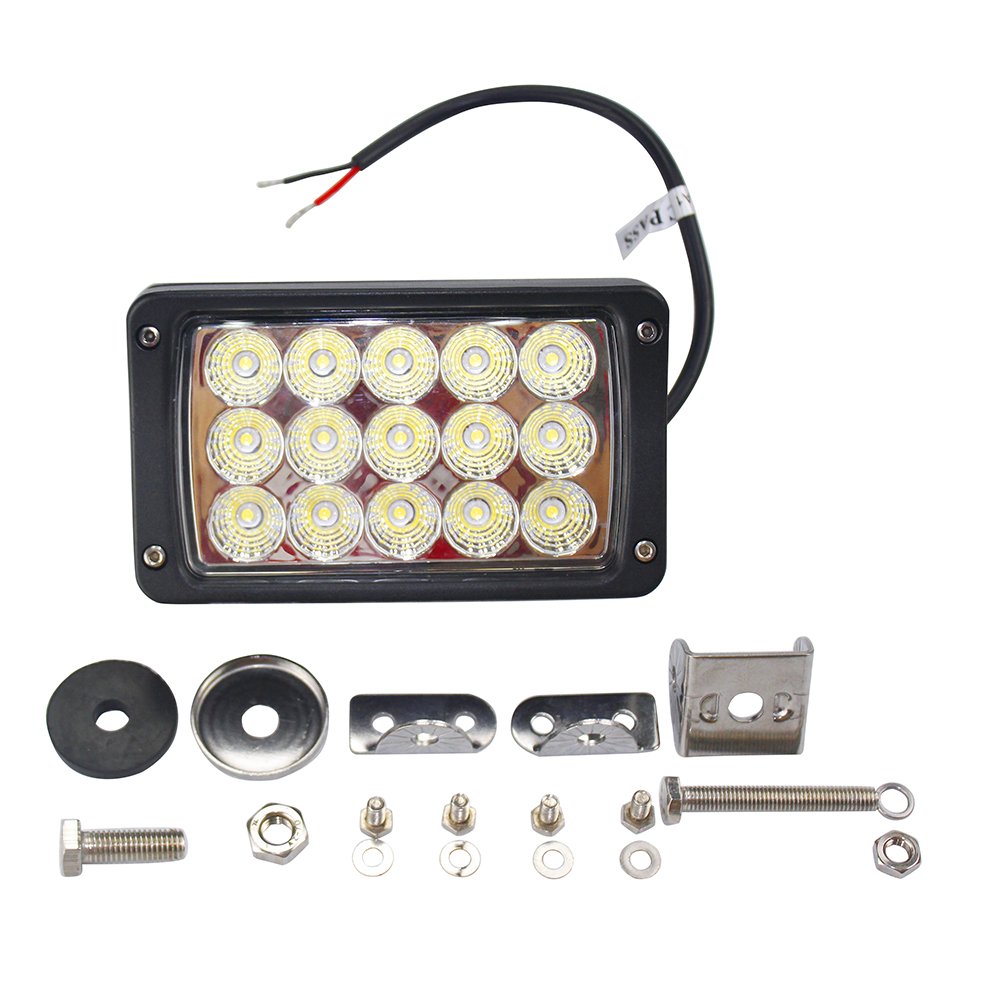 2 X 45W phare de travail LED lampe voiture SUV ATV tracteur pelleteuse camion grue 4x4 camion Work light Phare LED Lampe à LED pour véhicule tout-terrain 12V 24V Lumière LED