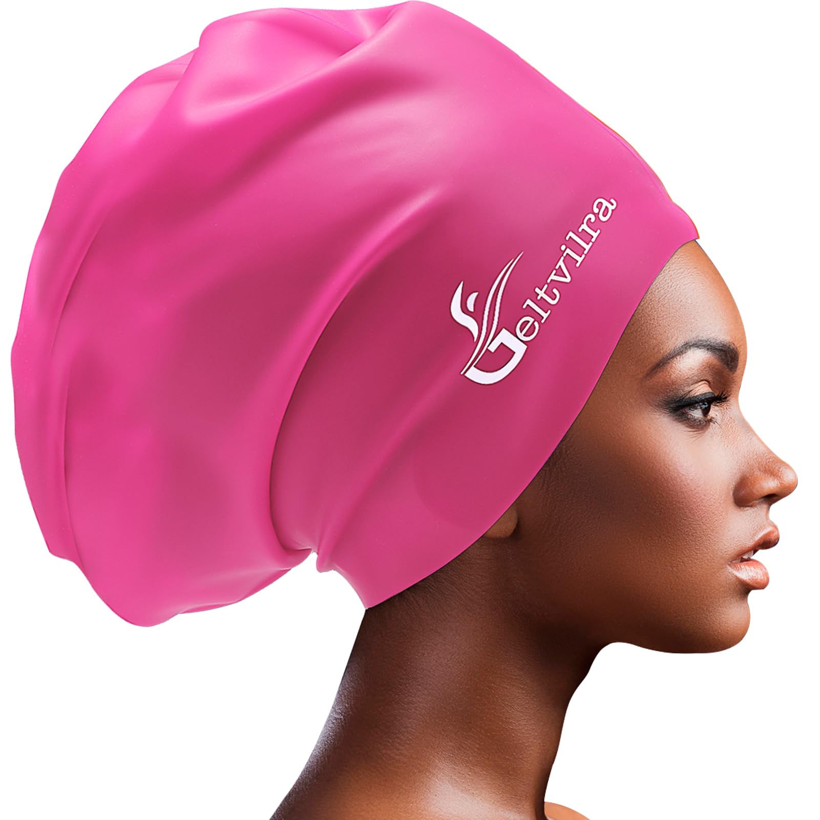 Gorro de natación de Silicona Extragrande, Impermeable, Estilo Turbante para Hombre y Mujer, con Pelo Largo, Trenzas o rastas, Mantiene el Cabello seco