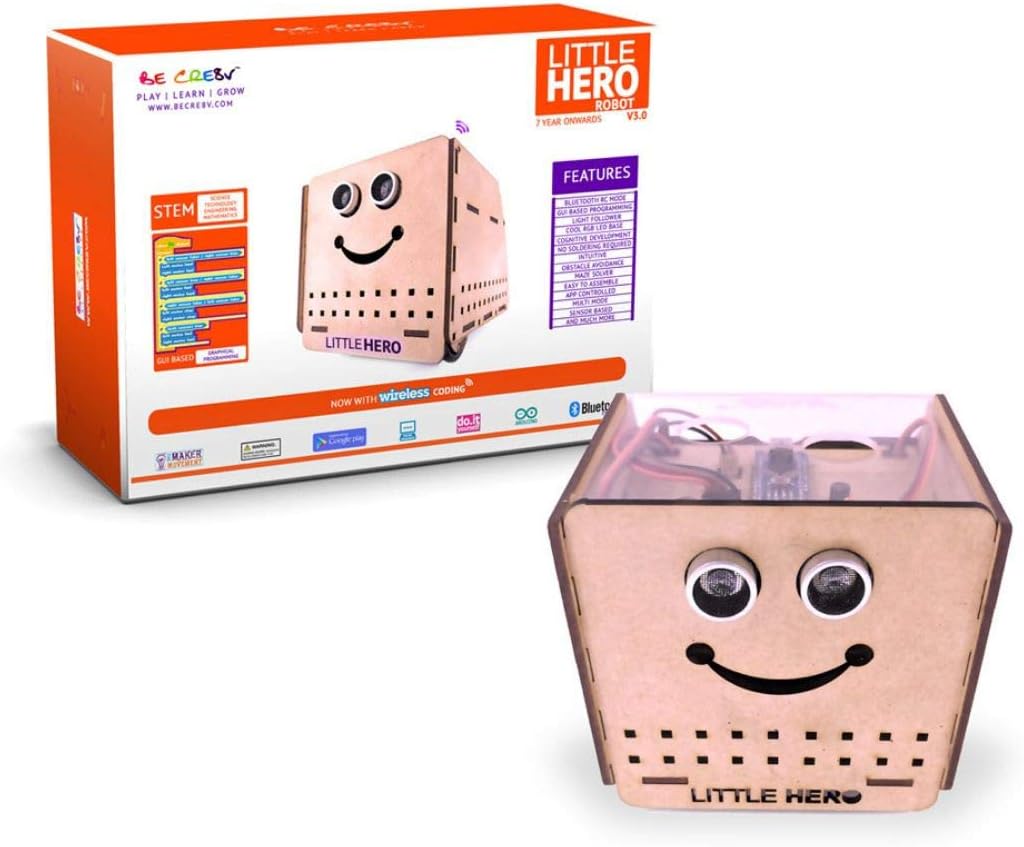 STEM arduino Based Little Hero Be Cre8v Educational Robotics DIY Activity kit Toy for Kids