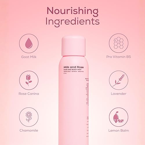 Miniatura 2 de SPICE BEAUTY Milk & Rose - Spray corporal y floral hidratante para el cabello y perfume para el cabello con rosa, leche de cabra, manzanilla,