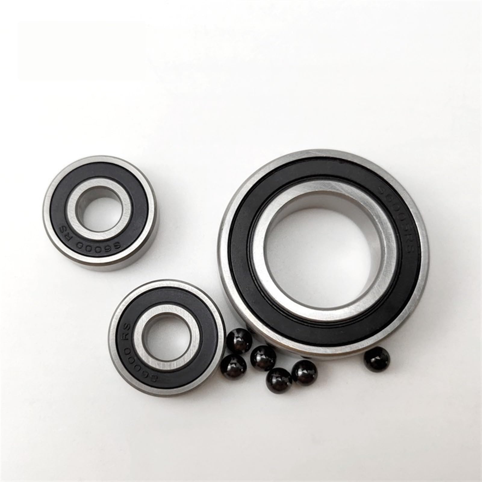 Łożyska do deskorolek 2PCS Stainless steel mixed silicon nitride ceramic ball bearings 6000 6001 6002 6003 6004 6005 6006 2RS smooth mute(6004 20x42x12mm)