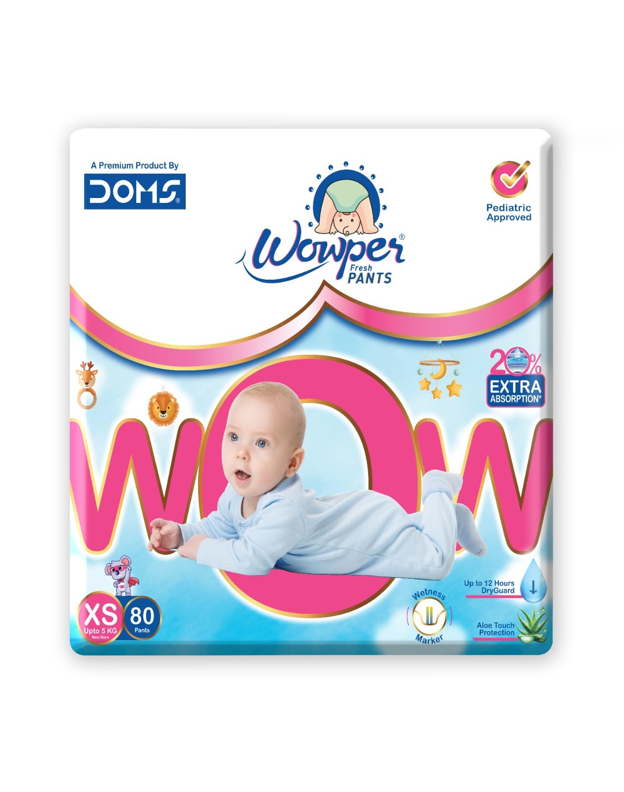 WOWPER FRESH PANT DIAPER NEW BORN 80 DIAPERS - NB (80 PIECES)-image-45