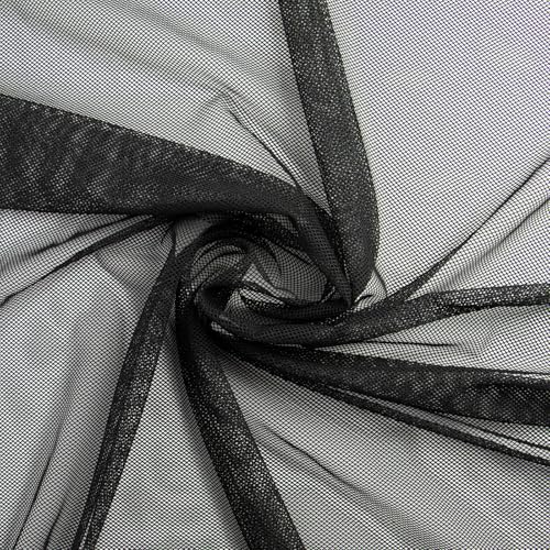 1 Yards lace net for making wig cap Wig Accessories mesh fabric stretch fabric (SJ-39 Black)