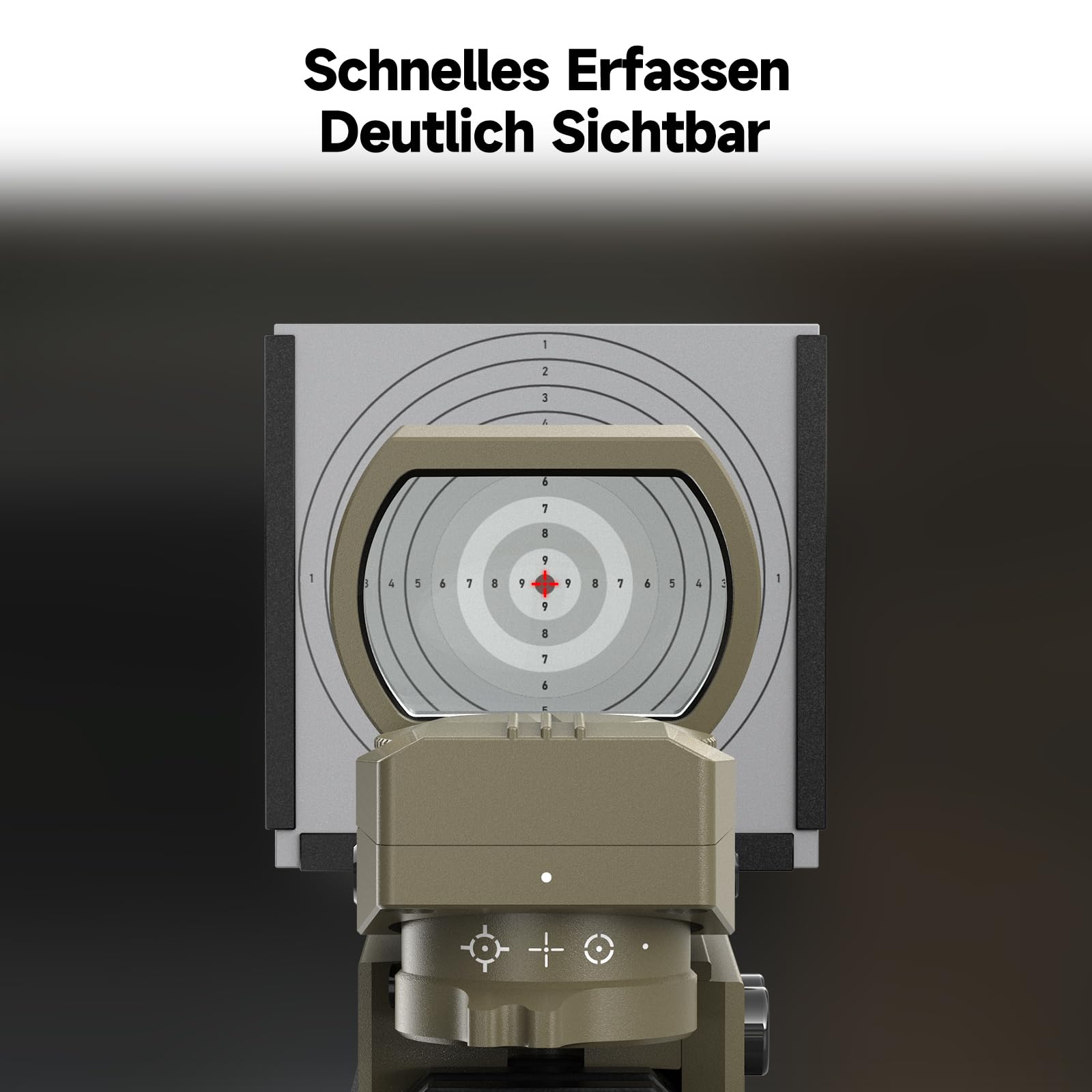 Red Dot Visier-Rotpunktvisier Reflex Sight mit Red Green & 4 Absehen Punkt, 20 mm/22 mm Picatinny, Schienenhalterung und Abdeckung für schnelles Zielen, Jagen und Schießen