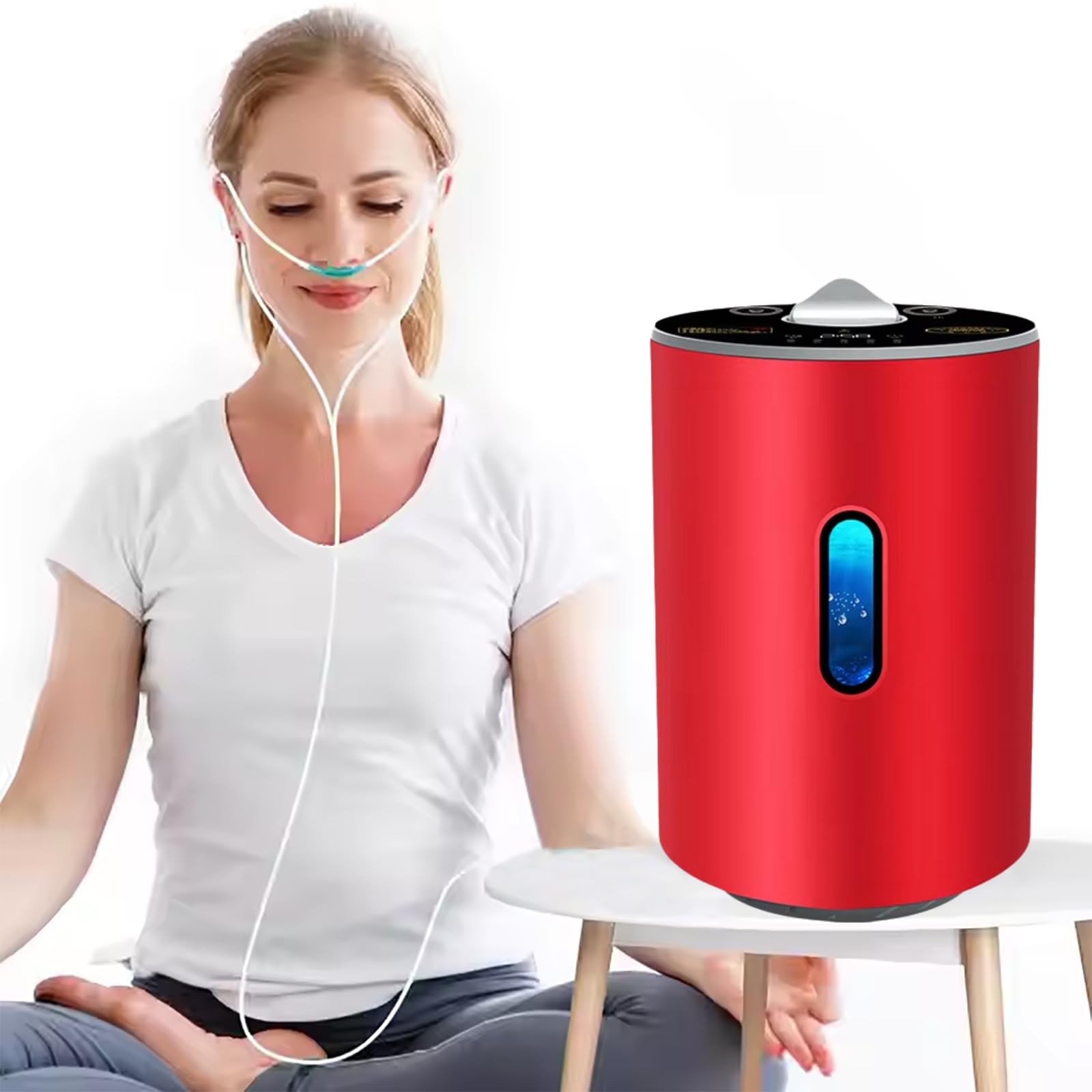 Inalatore di Idrogeno, Generatore di H2 Puro al 99,99%, Dispositivo Portatile per La Respirazione a Idrogeno, Inalatore a Doppia, Generatore Molecolare di H2 225ml(150H+75O)