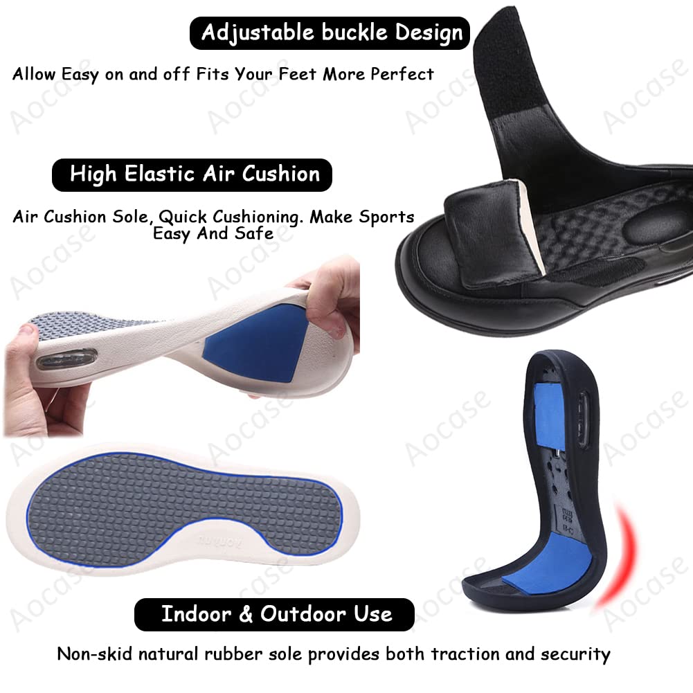 Zapatos Ortopedicos Mujer Ancho Especial, Diabéticos y Posoperatorio Zapatos Mujer Ancho Especial Calzado Ancho Especial Hombre,Marrón,40.5 EU