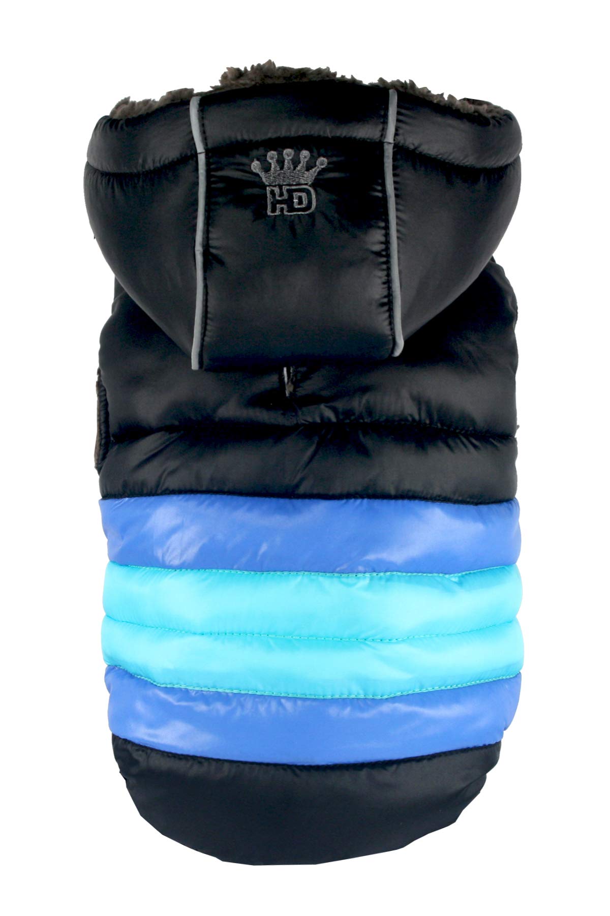 Hip Doggie HD-5STBK-XS Soft Stripe Puffer Coat Black XS