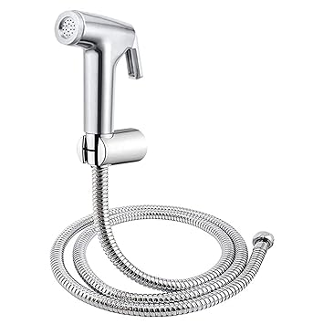 Bathoyum Make in India ABS Health Faucet Toilet Jet Spray Polished Finish (Silver, Standard Size) (Pack of 1)