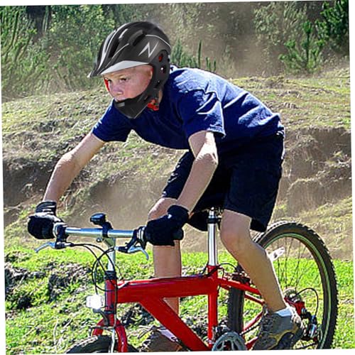 Casco integral infantil con protector de barbilla desmontable para monopatín 6