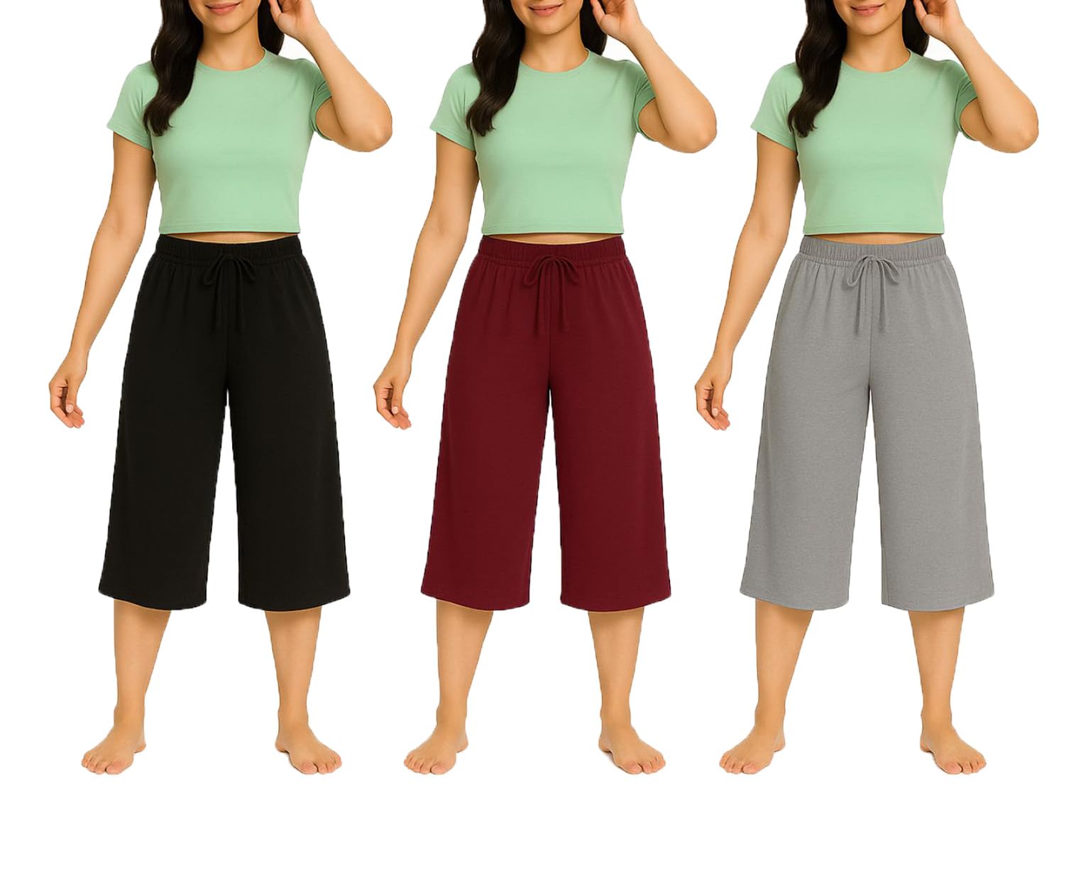 brand flex Women's Loosefit Yoga Pants for Girls 3Pack-picture-33
