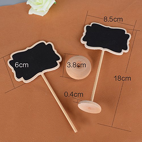 AONER 20 mini lavagne in legno nero (10 pezzi 18 x...