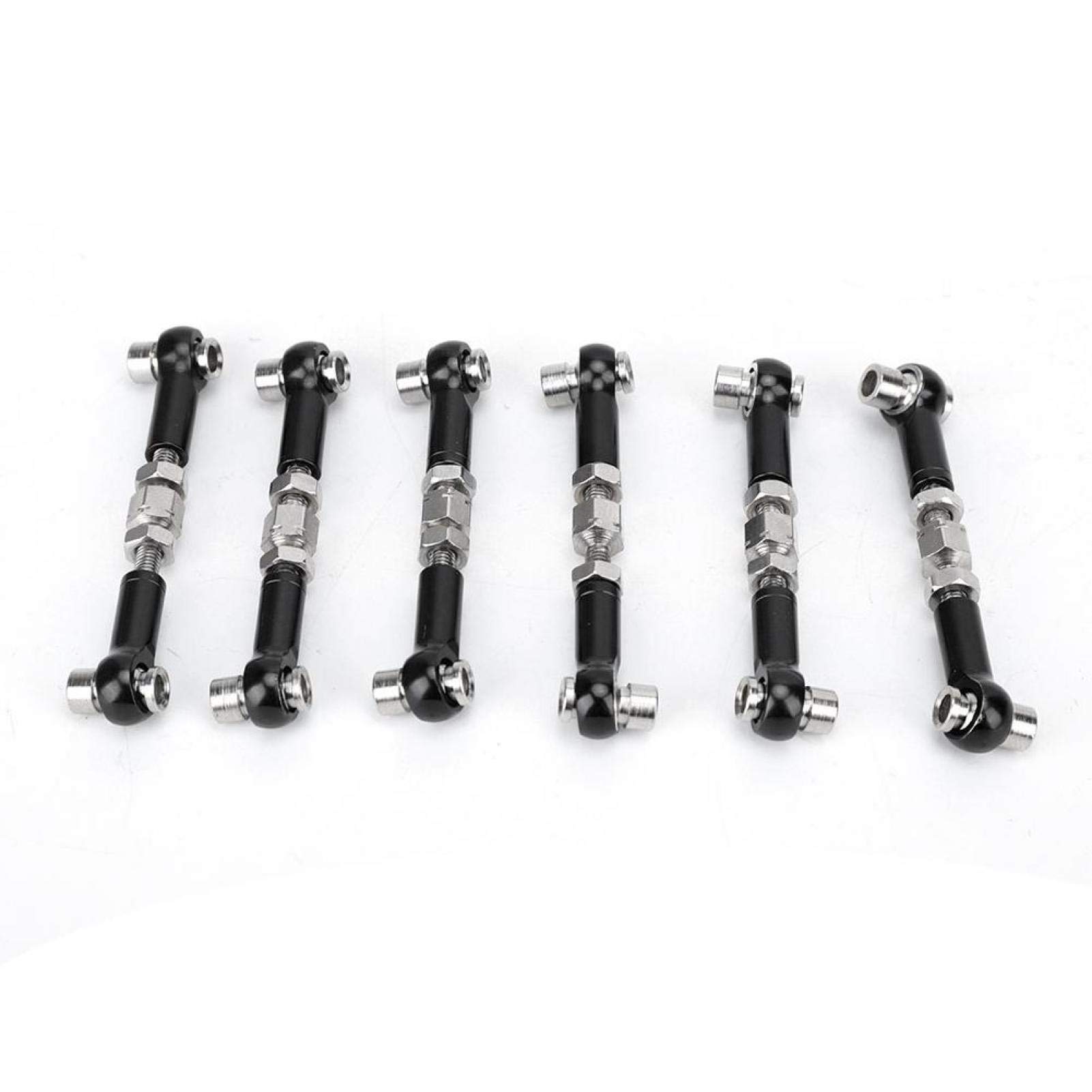 6Pcs RC Auto Tirante Set in Lega di Alluminio Servo Link Tirante RC Tirante Set di Aggiornamento Compatibile con ECX 2wd 1/10 Rc(Blu