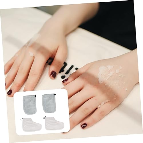 Miniatura 4 de 2 pares de guantes de parafina para pies cera de parrafina para manos cera caliente para manos cera caliente para manos guantes de baño guantes de