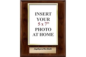 Gold Employee of the Month Wood Plaque - Personalized 8" x 10"...