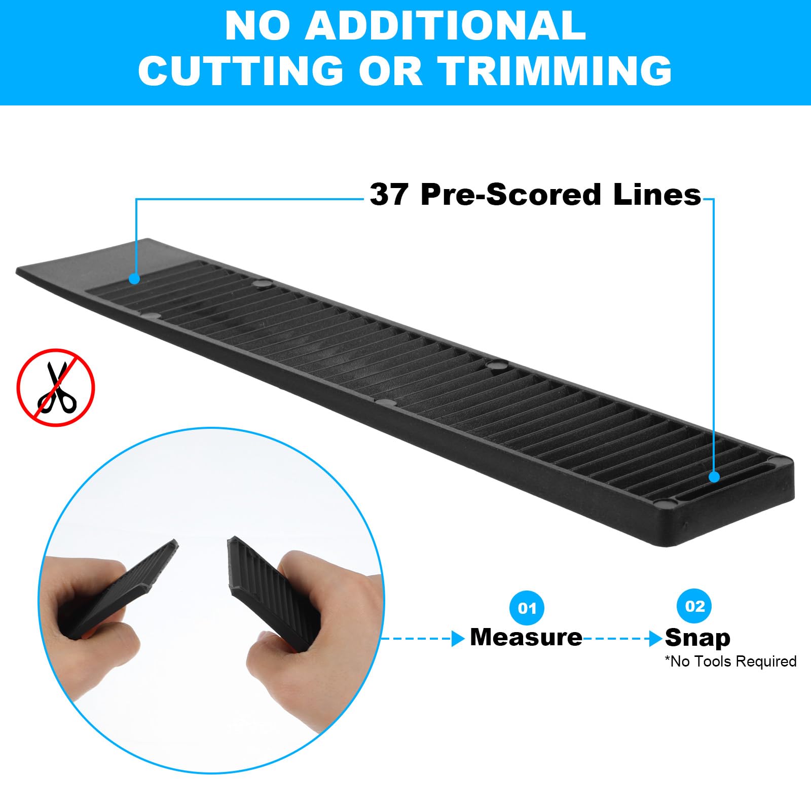 Black Composite Shims - 48 Pack for Leveling -3