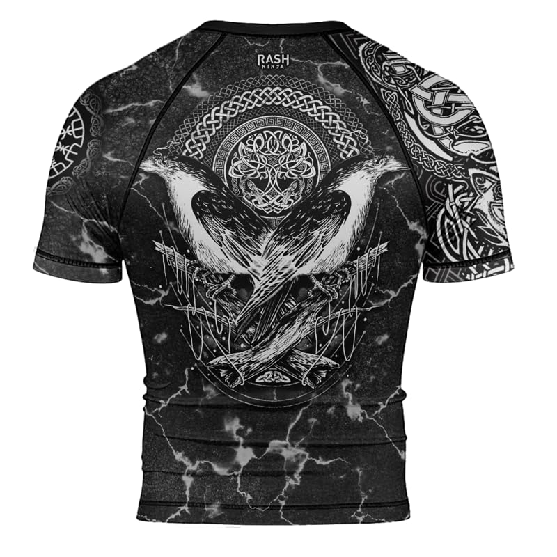 Viking Compression Shirt Men’s Short Sleeve Baselayer Compression Rash Guard for BJJ MMA Jiu Jitsu Training3