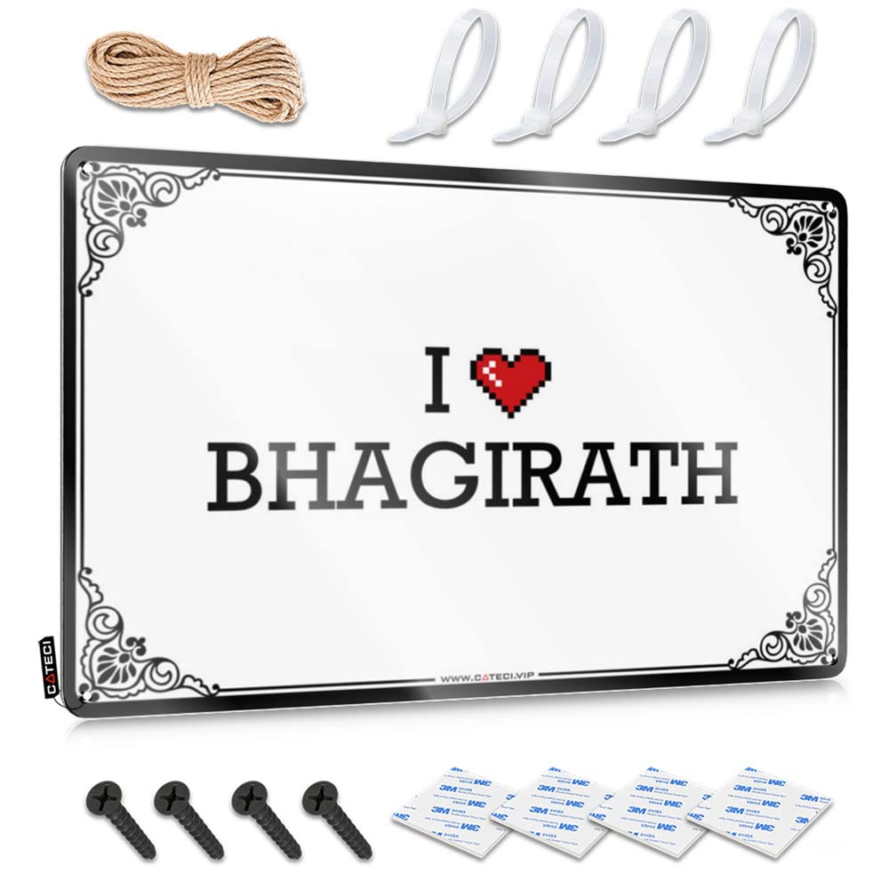 Decor Vintage Home Decor Wall Decor | I Love Bhagirath Inappropriate For Garden Home(30X40CM)
