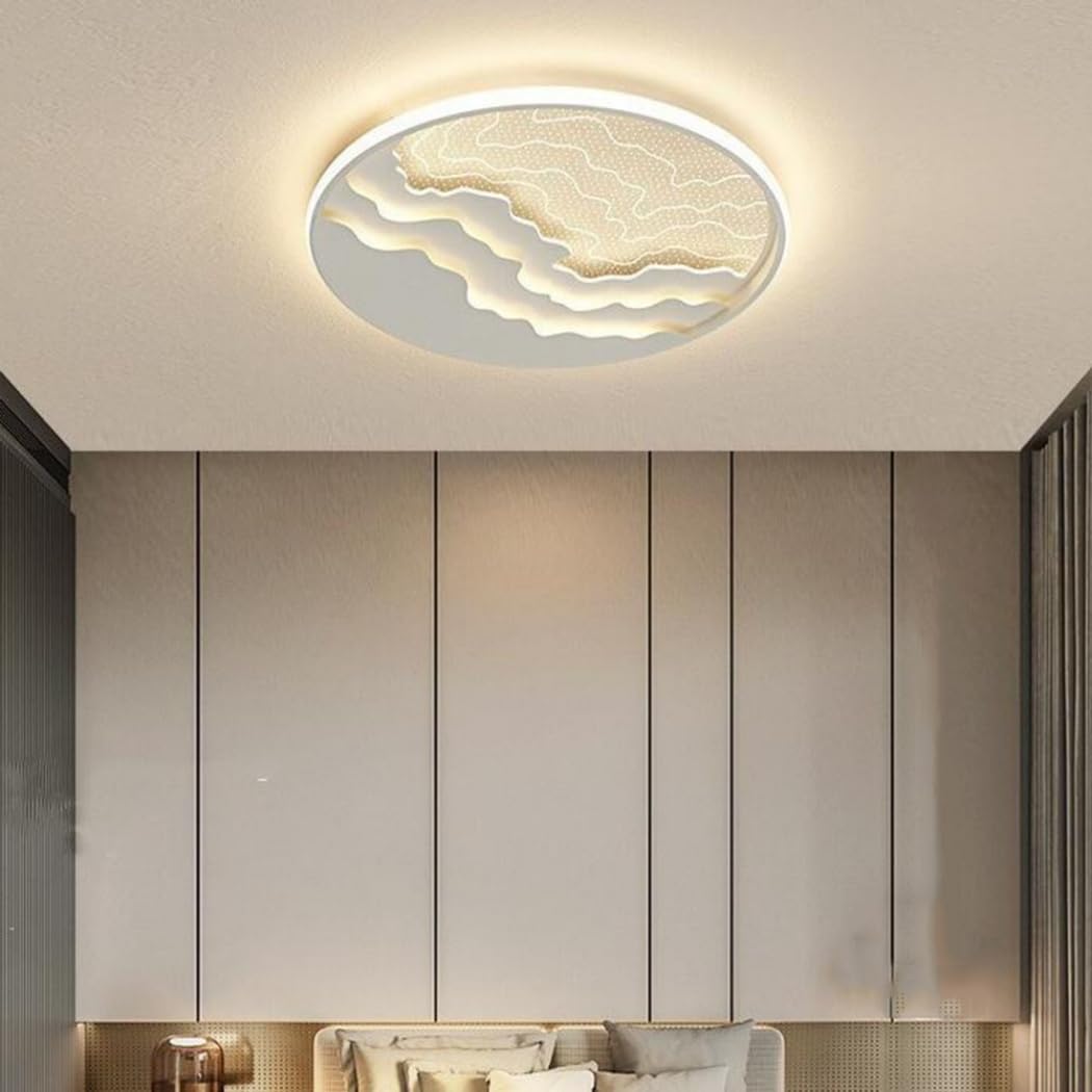 Trójkolorowe Przyciemniane Oświetlenie Sypialni Lampa Sufitowa LED Z Bocznym Emitowaniem Światła Minimalistyczne Lampy Panelowe Blisko Sufitu Cienka, Płaska, Nowoczesna Oprawa Oświetleniowa KNBVFHG