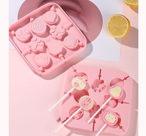 Miniatura 4 de Juego de moldes para piruletas con diseño de mariposa y molde de chocolate Sakura con 50 palitos de chupón, bolsas de golosinas, lazos dorados