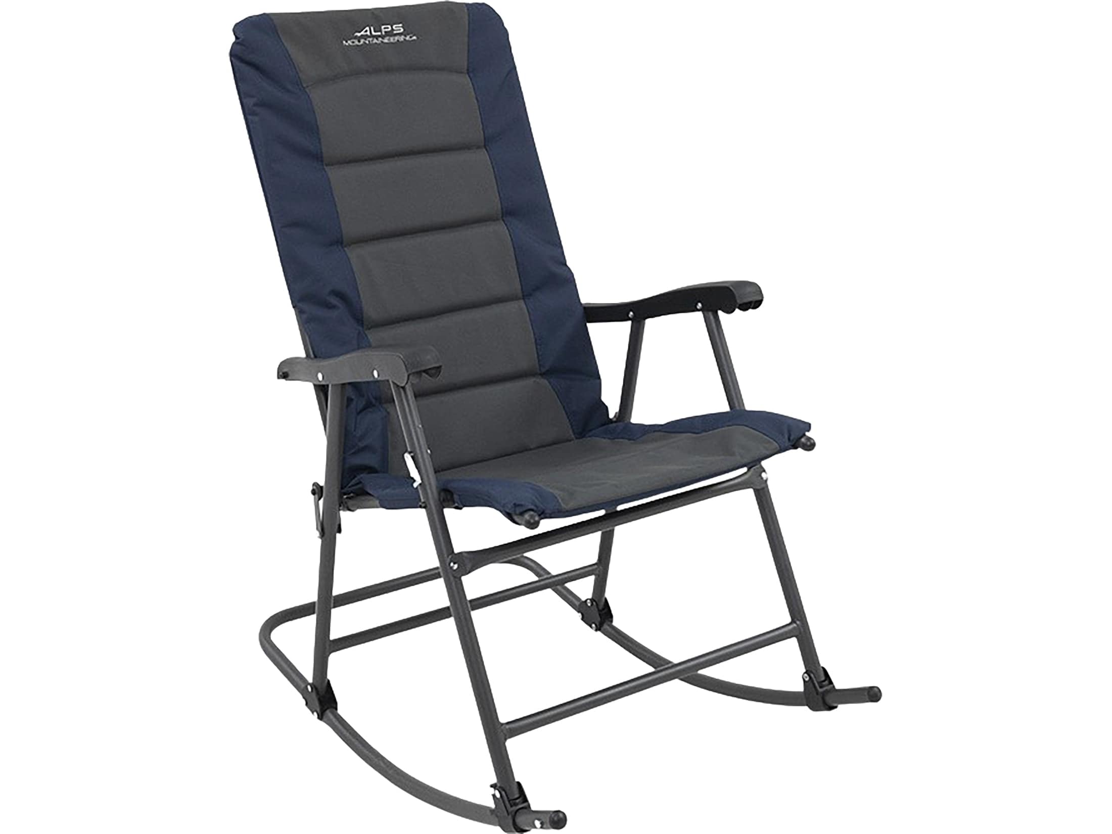 ALPS Mountaineering Outdoor Rocking Chair - Durable Folding Beach and Camp Chair with Comfortable Cushioned Polyester Fabric Over Locking Steel Frame