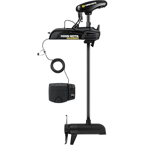 Minn Kota PowerDrive Bow-Mount Electric Trolling Motor with Dual Spectrum Chirp Sonar – 55 Lb. Thrust, 54 in. Shaft, Freshwater