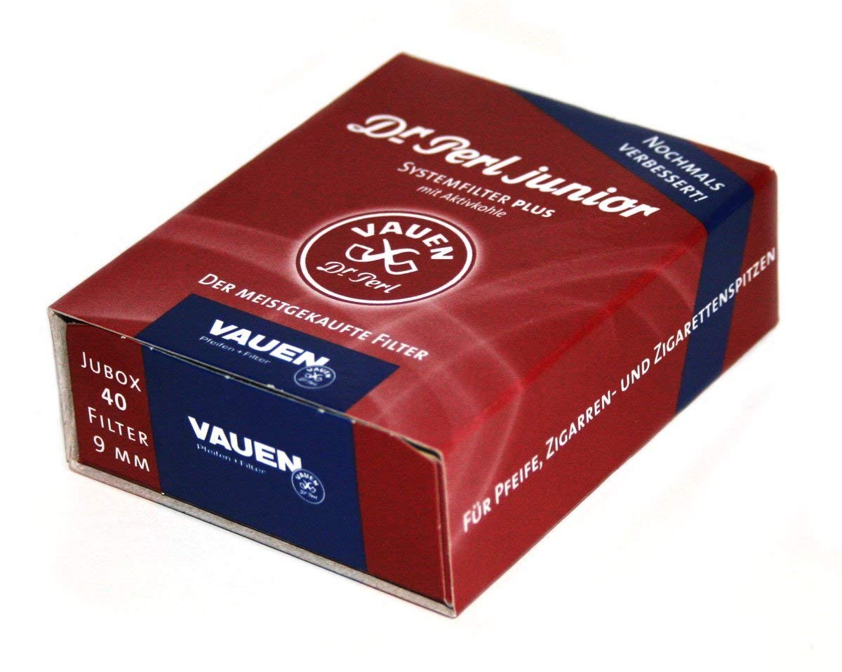 Dr. Perl FilterJunior Activated Carbon Filter Large 9 mm Jubox 5 x 40 Carbon Red 10 x 8 x 5 cm