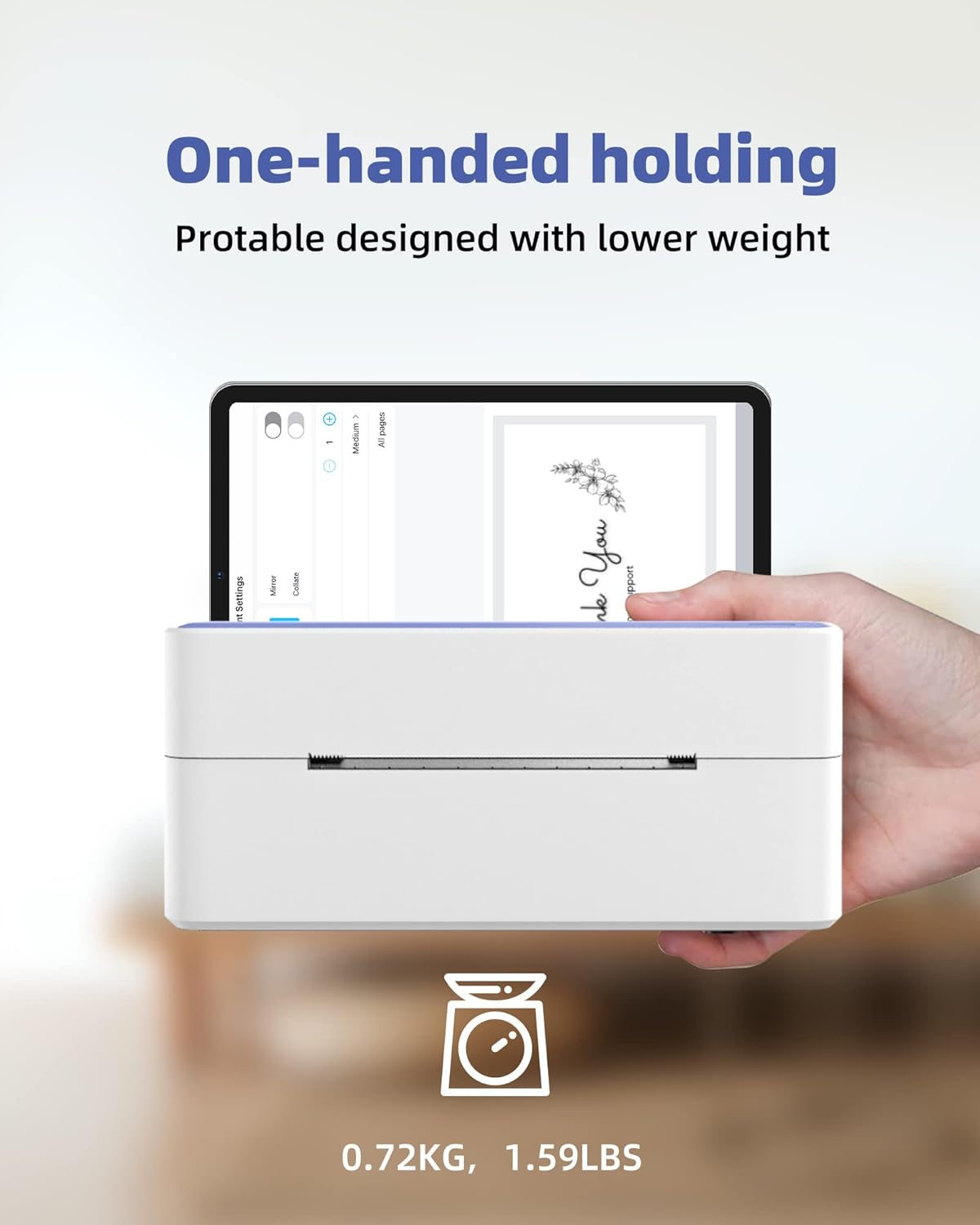 Bluetooth Thermal Label Printer - Wireless Label Printer, Shipping Label  Printer Support iPhone, iPad, Android, High Speed Printing, Work with Ebay,  ...