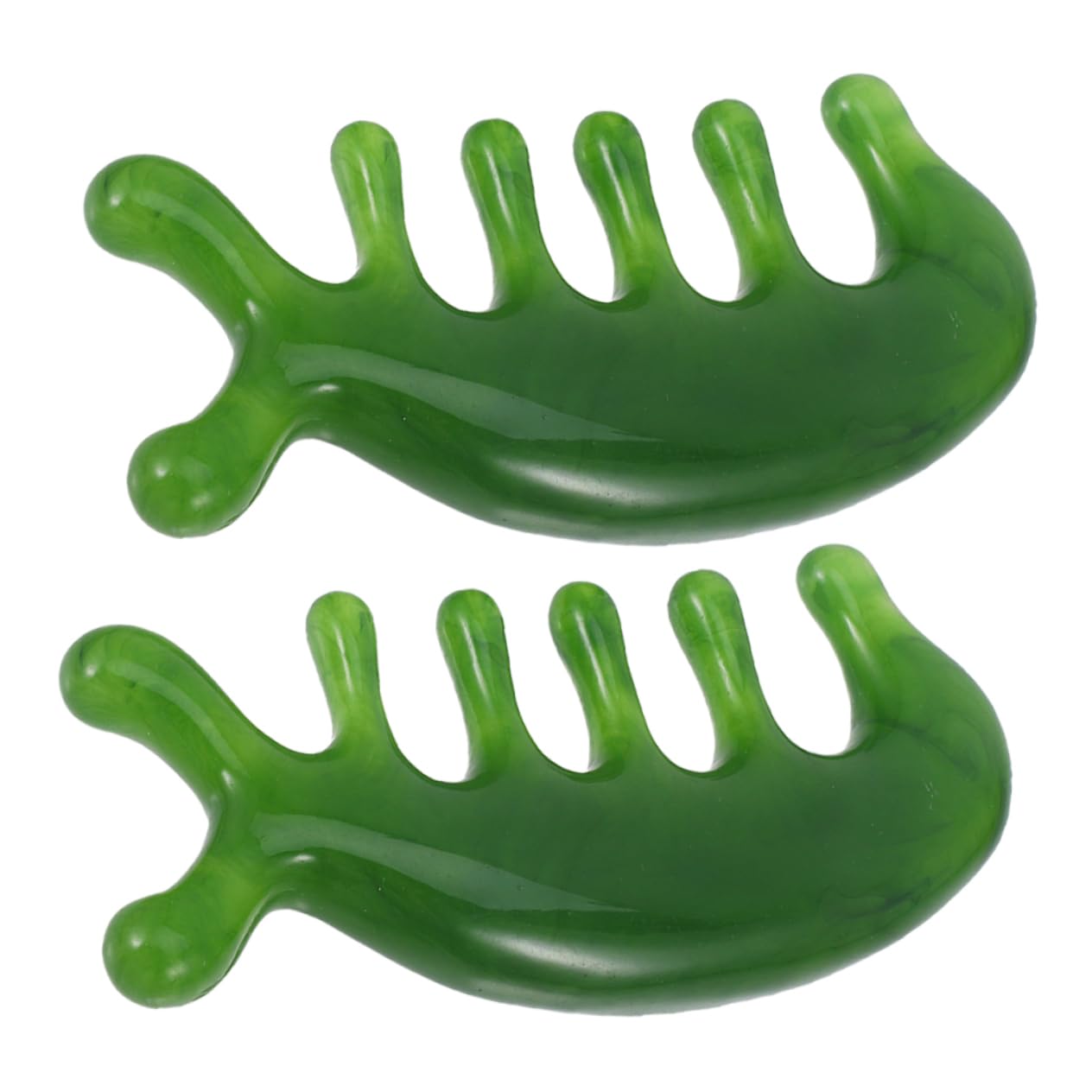 BESTYASH Peine De Masaje Del Cuero Cabelludo Piel Cepillo Para El Cuero Cabelludo Básico Masaje Para El Cabello Peine Del o Jade Green 2 Piezas X 4