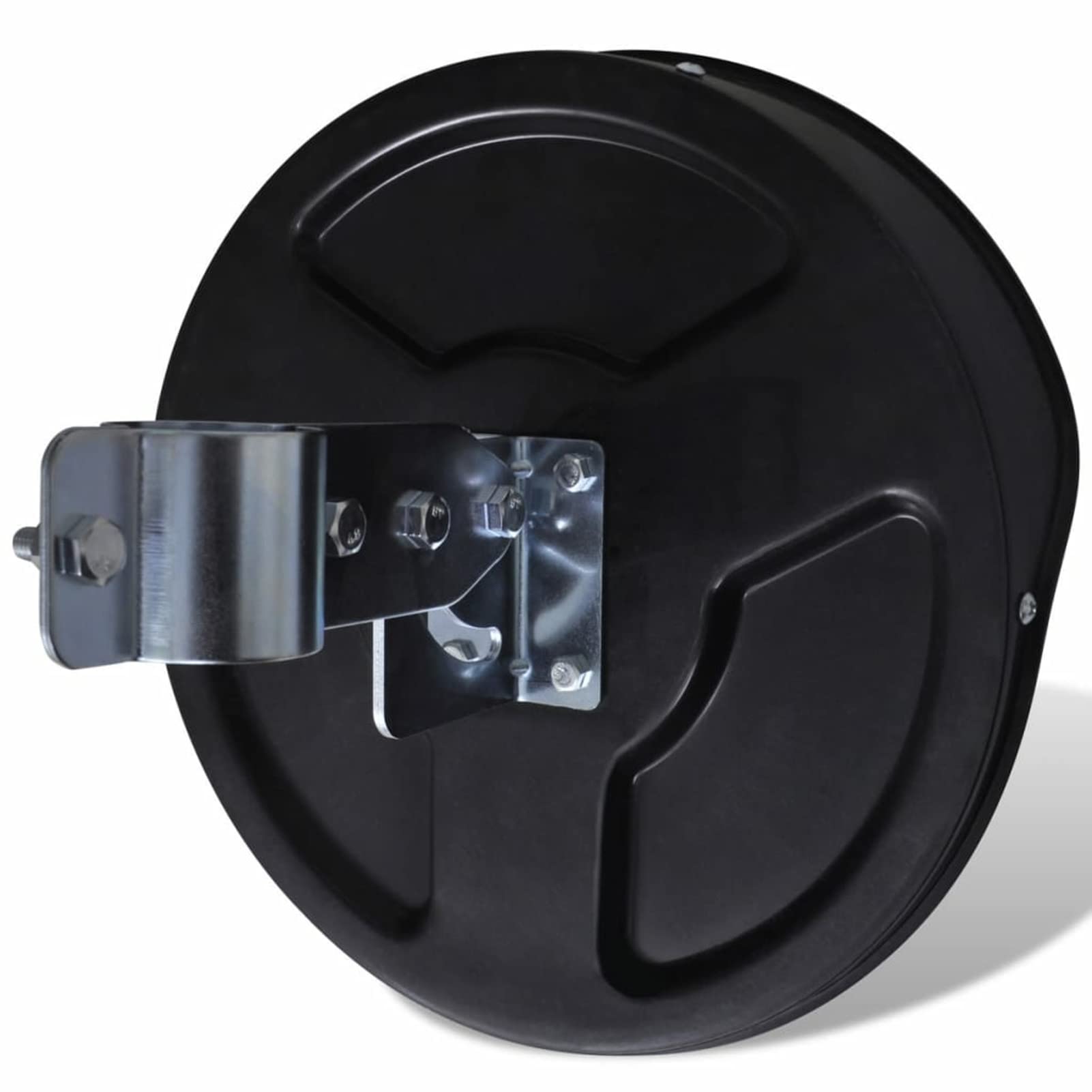 Gecheer Miroir de Trafic Convexe d'extérieur Plastique Miroir de Sécurité Miroir de Circulation Noir 30 cm