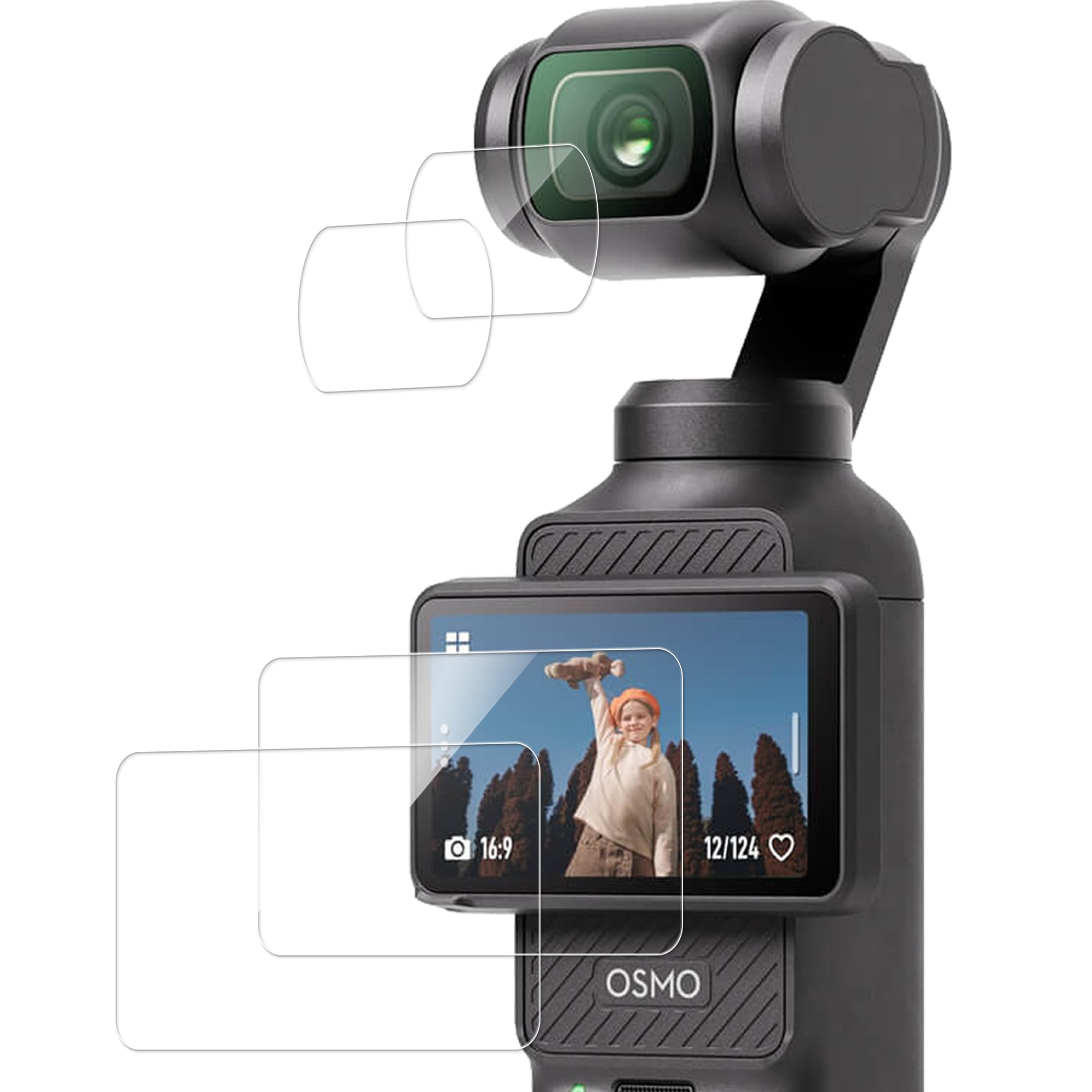 【2枚セット】KPNS 日本素材製 強化ガラス DJI Osmo Pocket 3 用 ガラスフィルム 強化ガラス カバー 保護フィルム
