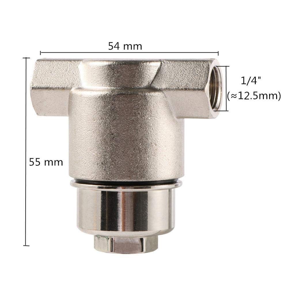 Adaptador de Conector de Manguera Rosca de 1/4" de Nebulización de Alta Presión Filtro Deua Tubería de 3/8" Interfaz de Bloqueo Antideslizante Bomba de Riego Filtro de Metal/Oro