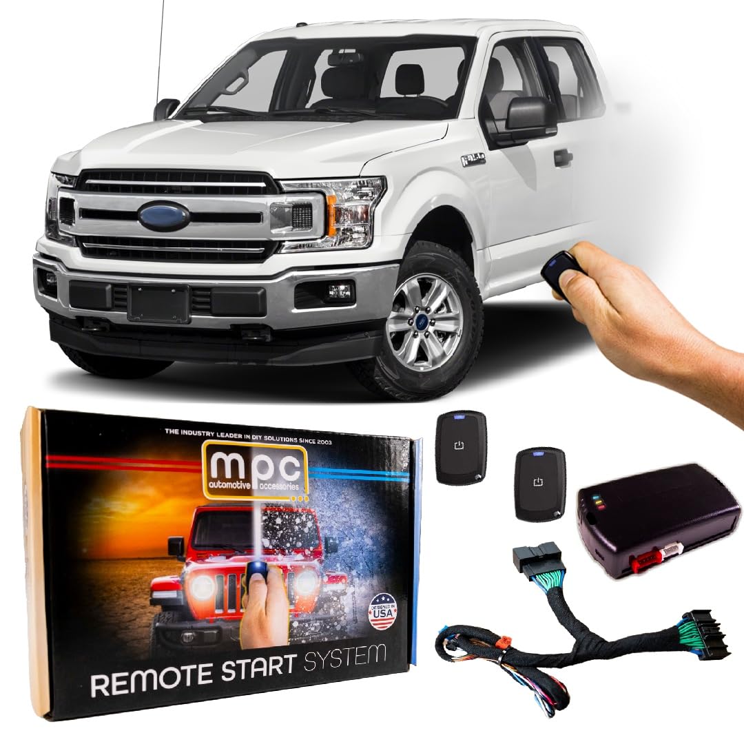 MPC Remote Start Kit Compatible with Ford F-150 2015-2020 || Plug and Play || Long Range 1-Button Remotes || Easy Install || USA Tech Support