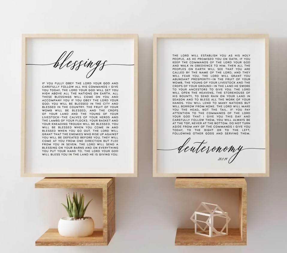 Amazon.com: NATVVA Deuteronomy 28:1-14 Blessings Bible Verse