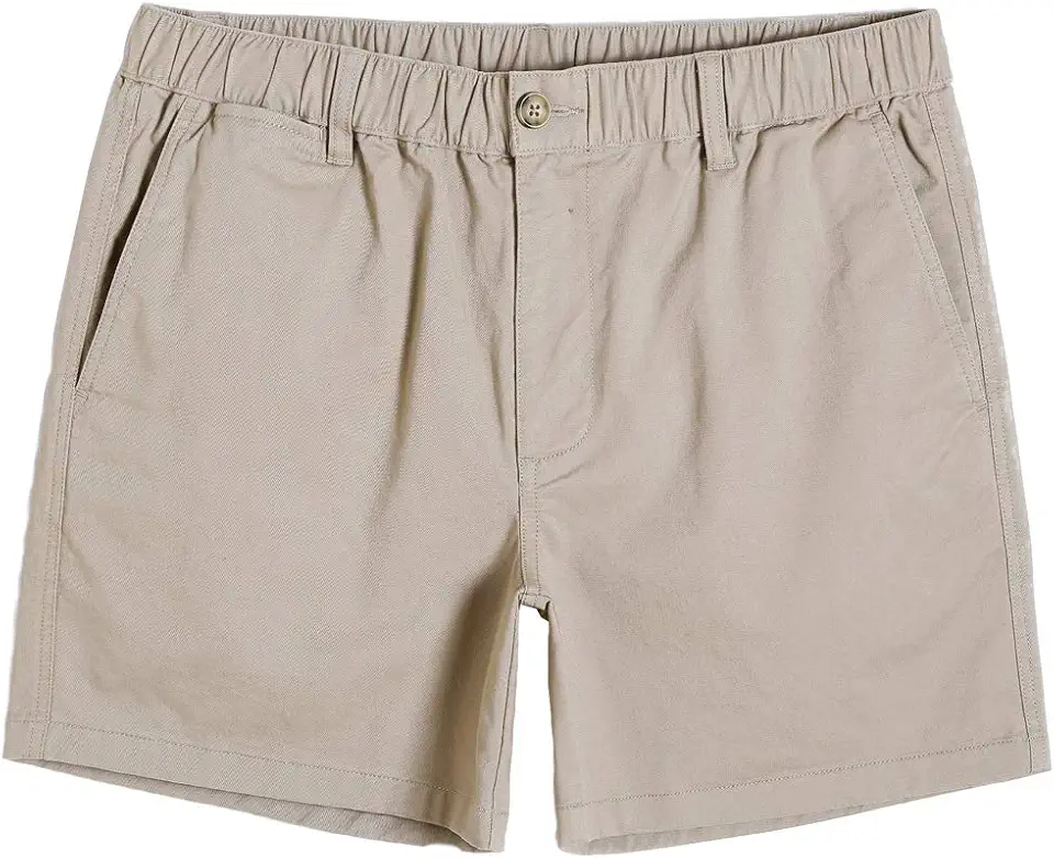 maamgic Men's Classic-fit 5.5" Cotton Casual Shorts Elastic Waistband with Multi-Pocket Daily Wear Walking Summer Outfit Global Recycled Standard