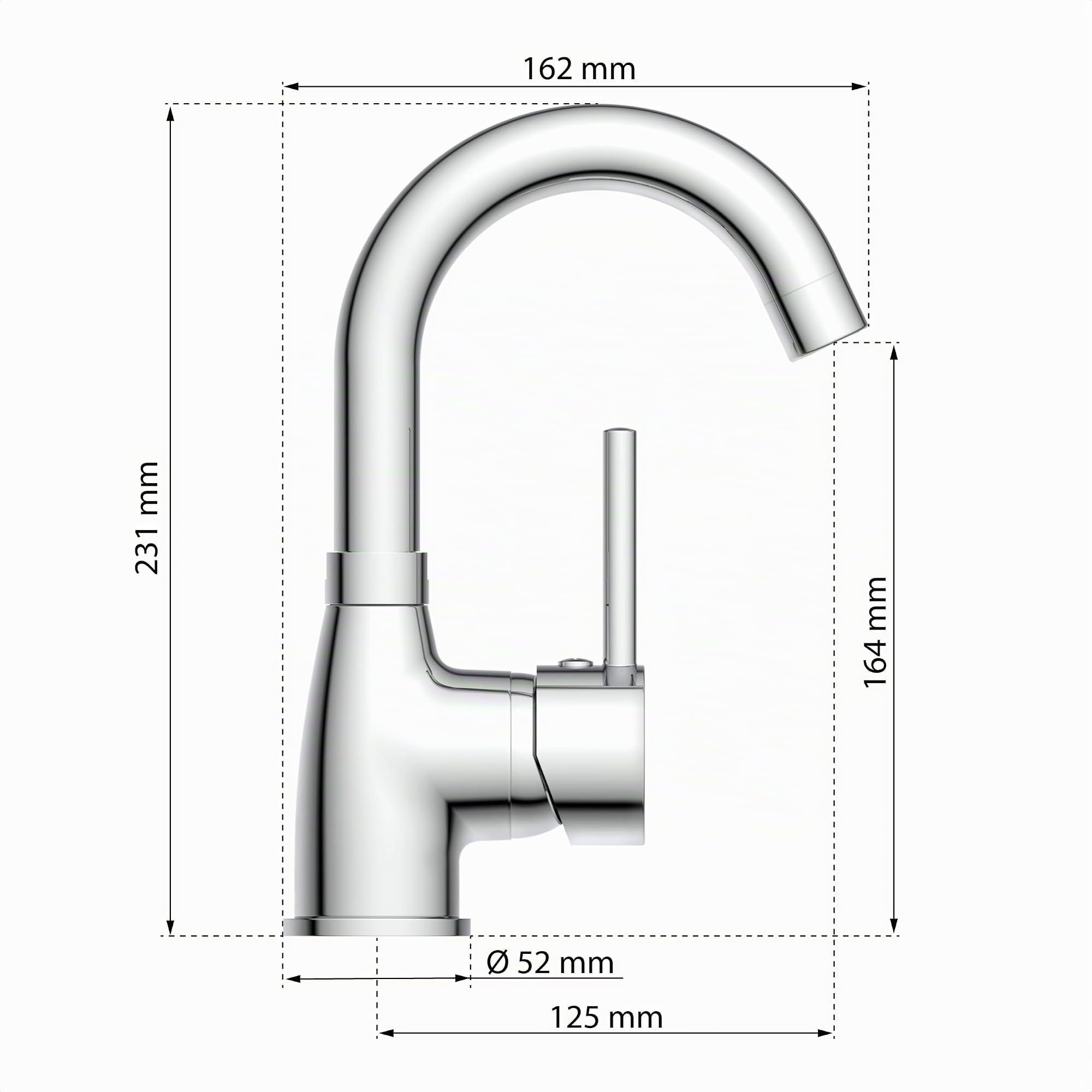 EISL NI075FUTCR Rubinetto del Bagno Futura, Cromo