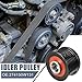 X AUTOHAUX Car Alternator Clutch Pulley Serpentine Belt Idler Grooved Pulley for Lexus ES350 3.5L 2007-2018 Belt Idler Pulley for Toyota Camry 3.5L 2007-2017