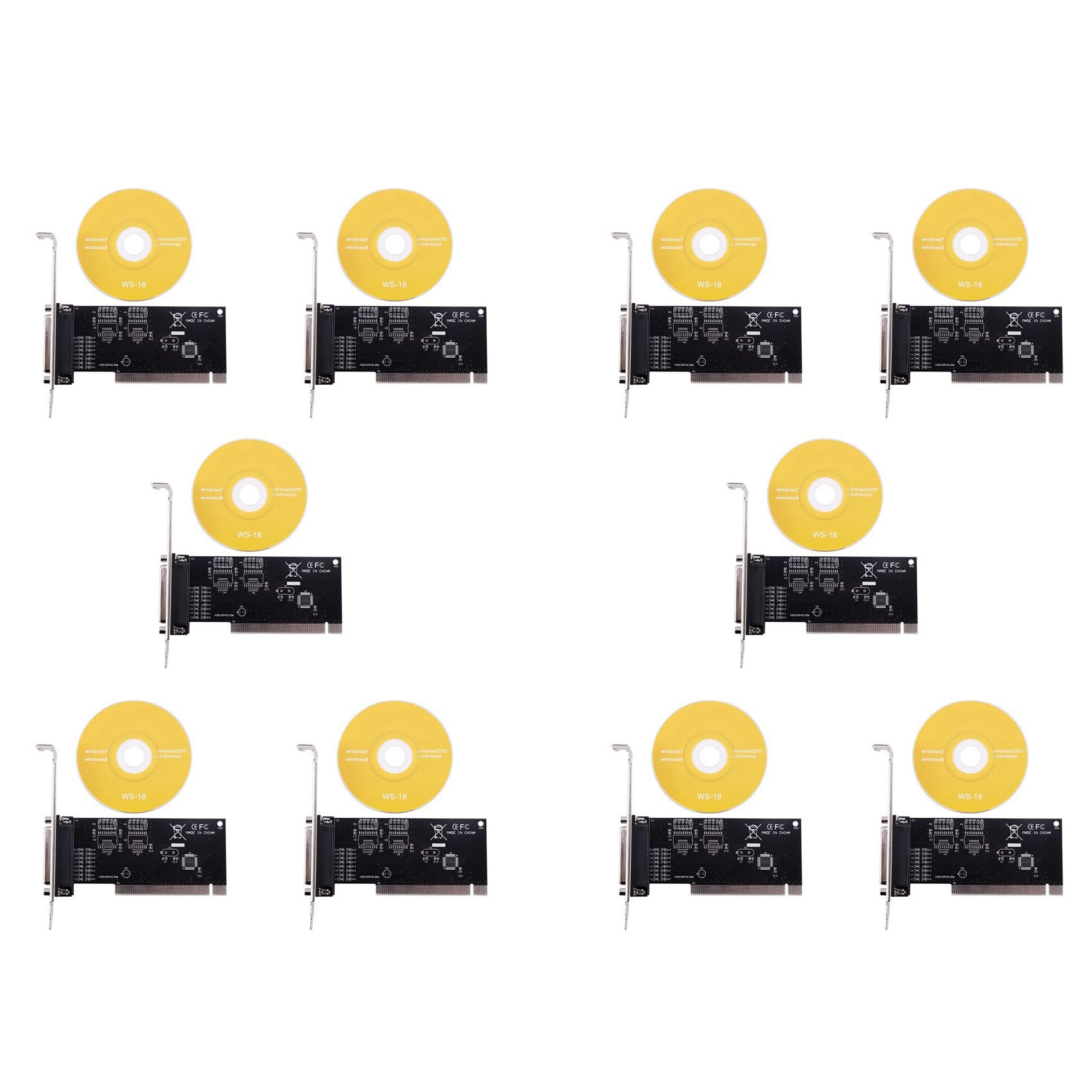 10X Adaptateur de Carte D'Extension Pci 25 Broches Parallèle Pci vers Parallèle Carte Contrôleur Contrôleur Port Db25