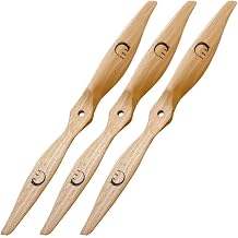 XOAR PJN 10x5 10 Inch 2 Blade RC Airplane Propeller Wood Prop for Electric RC Planes 10 x 5, Tractor, Pack of 3