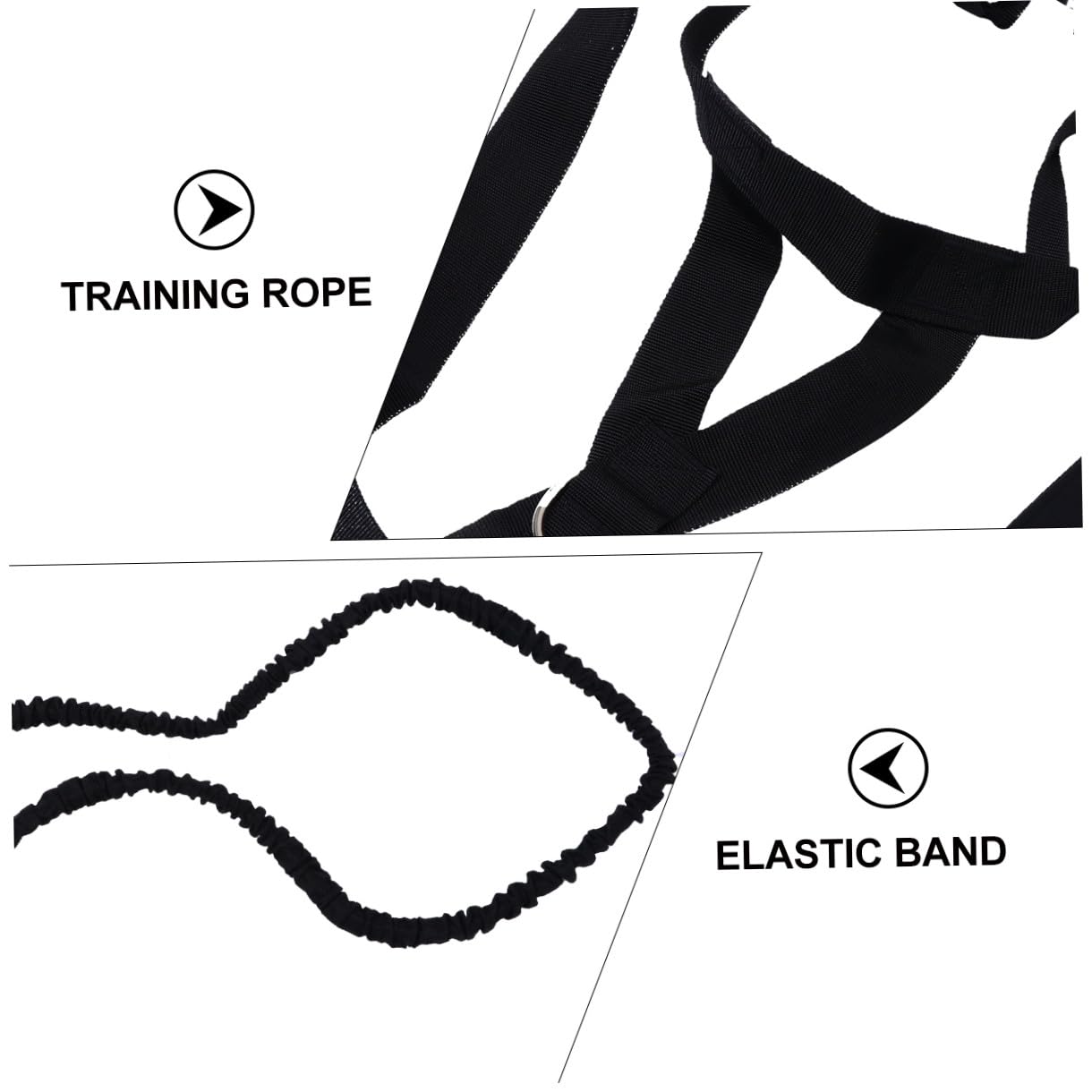 Gatuida Banda Elástica de Resistencia Cuerda de Tela Tejida Negra para Ejercicios de Yoga y Fitness Adecuado para Entrenamiento de Fuerza y Estiramientos en Casa