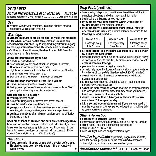 Basic Care Nicotine Polacrilex Lozenge, 2 mg (nicotine), Stop Smoking Aid, Mint Flavor, 144 Count - Thumbnail 7