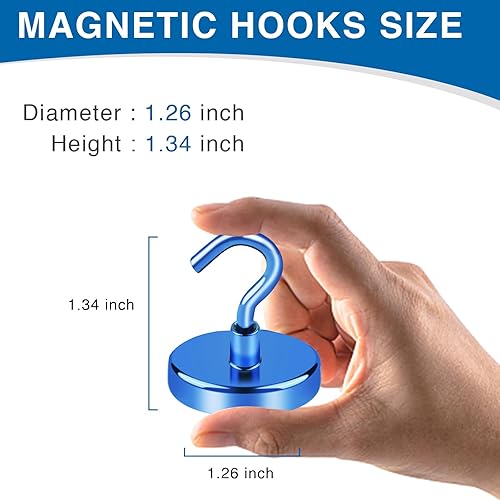 Vista 187 de LOVIMAG Imanes de crucero con ganchos, ganchos magnéticos de 50 libras para cabinas de cruceros, imprescindibles para viajes, imanes de neodimio