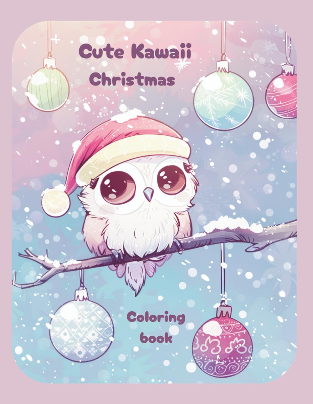 Cute Kawaii Christmas coloring book