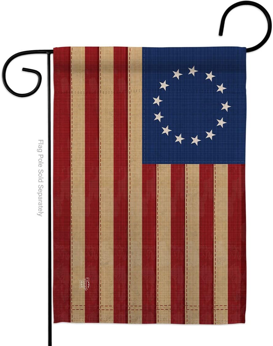 Heritage Betsy Ross Garden Flag Patriotic Historic July Memorial Veteran Independence United State American House Decoration Banner Small Yard Gift Double-Sided, Made in USA