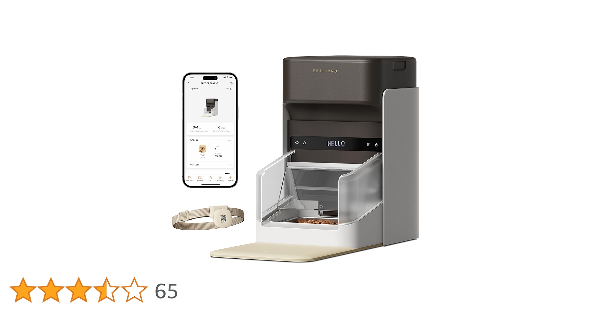 PETLIBRO 自動給餌器 餌やり器 食器 横取り防止 1日食設定可能 猫用 PETLIBRO RFID 自動給餌器 猫用 5G Wi-Fi対応 横取り防止 餌やり器