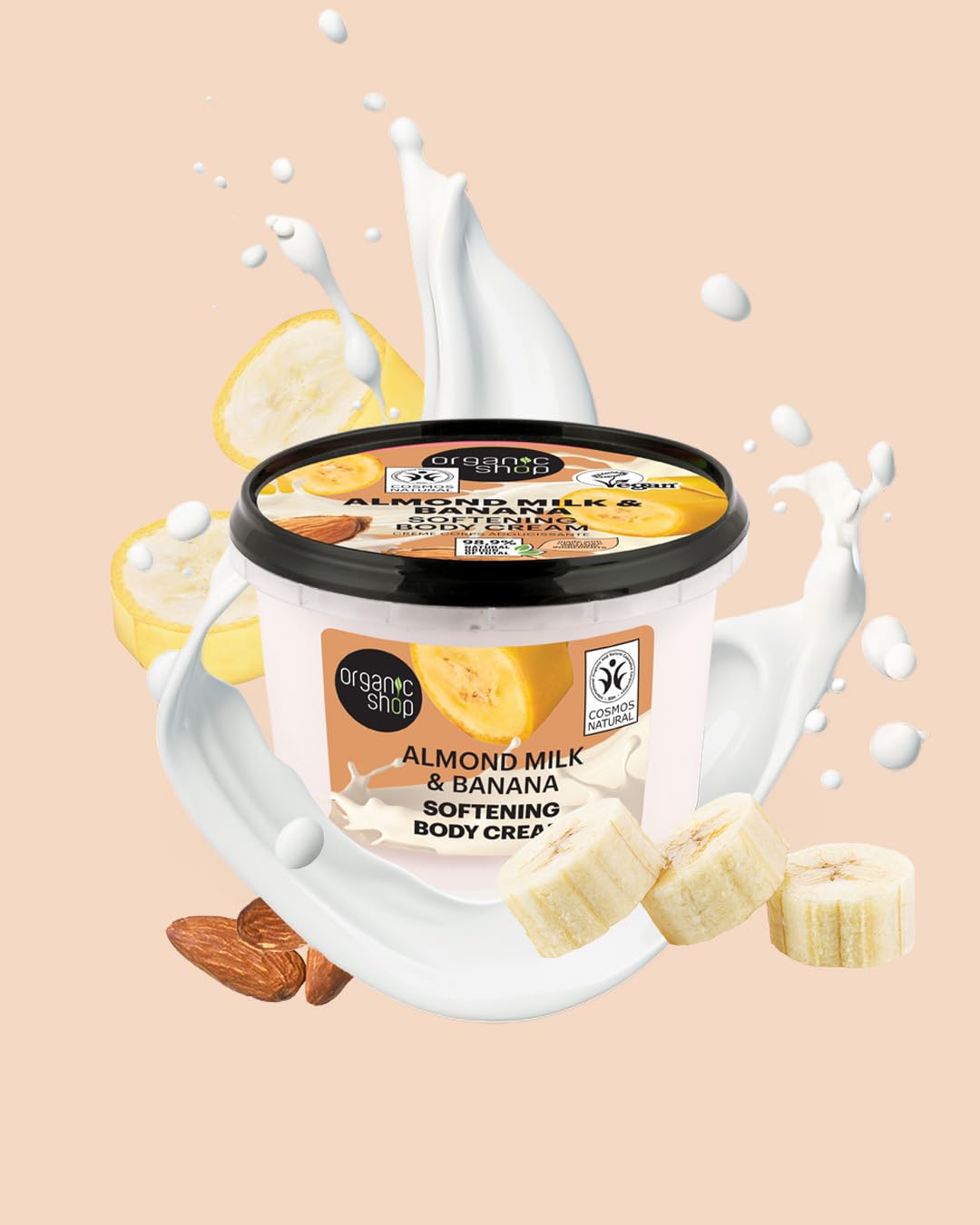 Organic Shop Crema Corpo Ammorbidente Latte di Mandorle & Banana (250ml)