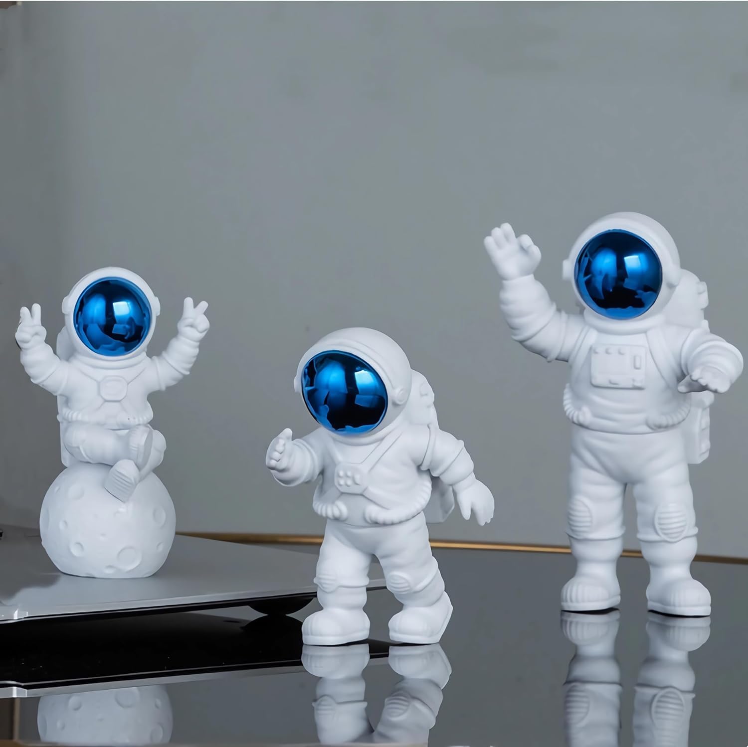 PVC Blue Astronaut Trio