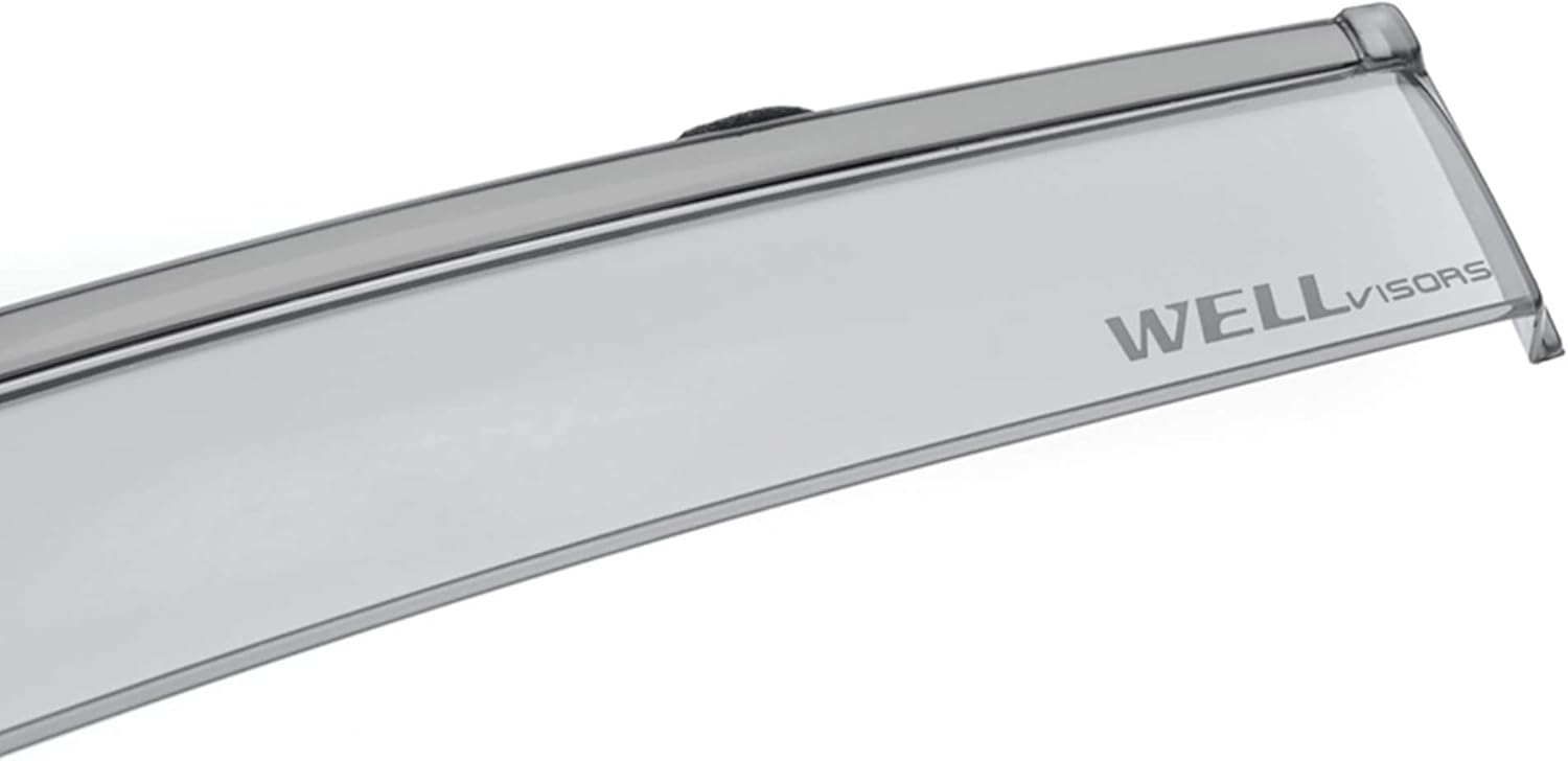 Wellvisors Side Window Visor Wind Deflectors Rain Guards Compatible with Cadillac XT5 2017-2026 with Black Trim