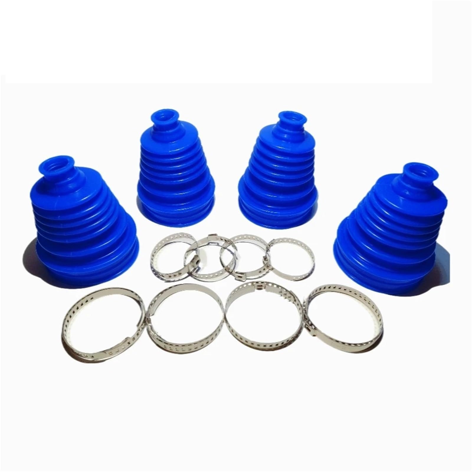CV Joint Boot Kit Osłona przeciwpyłowa z silikonu samochodowego do stałej prędkości, zamienna, uniwersalny zestaw łączenia szyn okrągłym zaciskiem kulowym(4 sets of CV)